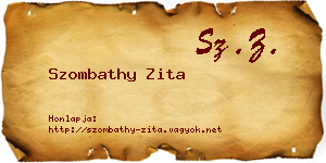 Szombathy Zita névjegykártya